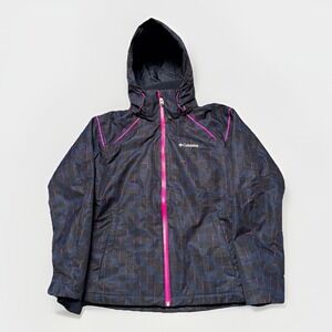 Columbia Omni-Tech‎ Women's Insulated Hooded Ski Jacket Black Purple Small